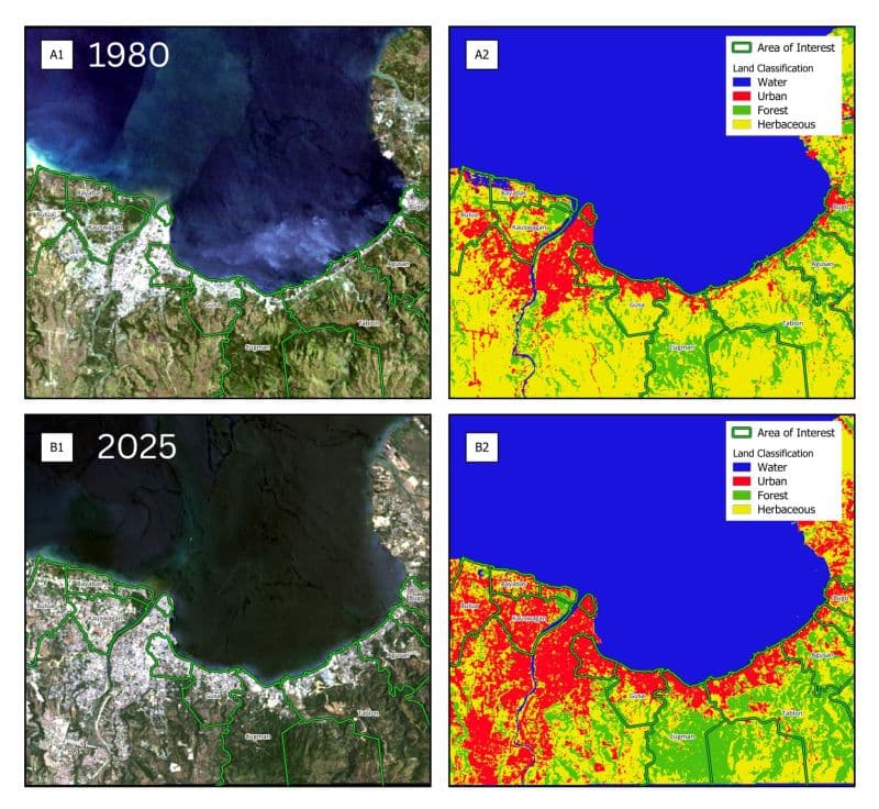 Exploring the urban expansion from 1980 - 2025